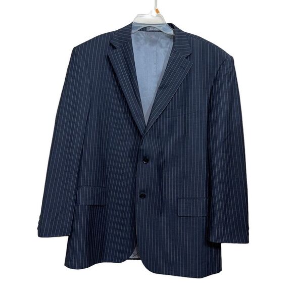 Oscar De La Renta 48 R Mens Pinstripe Soft Sport Coat Jacket 100.% Wool. - Picture 1 of 13